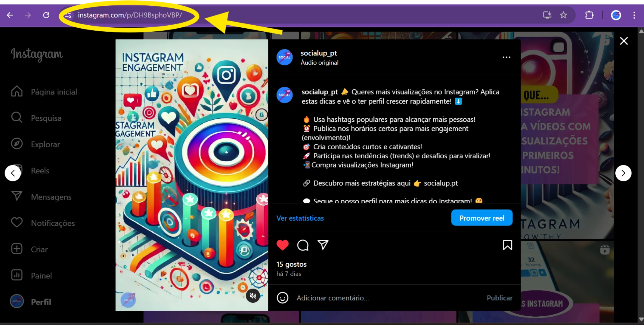 Socialup como saber como saber link instagram