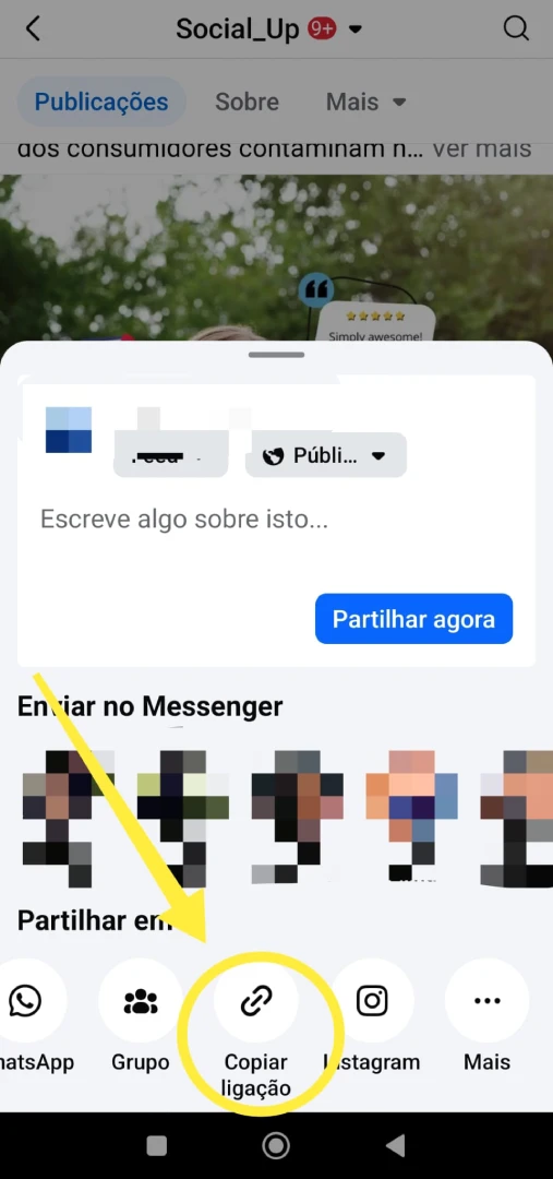 Socialup como saber link facebook. 2