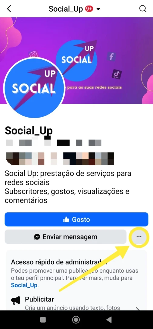 Socialup como saber link facebook