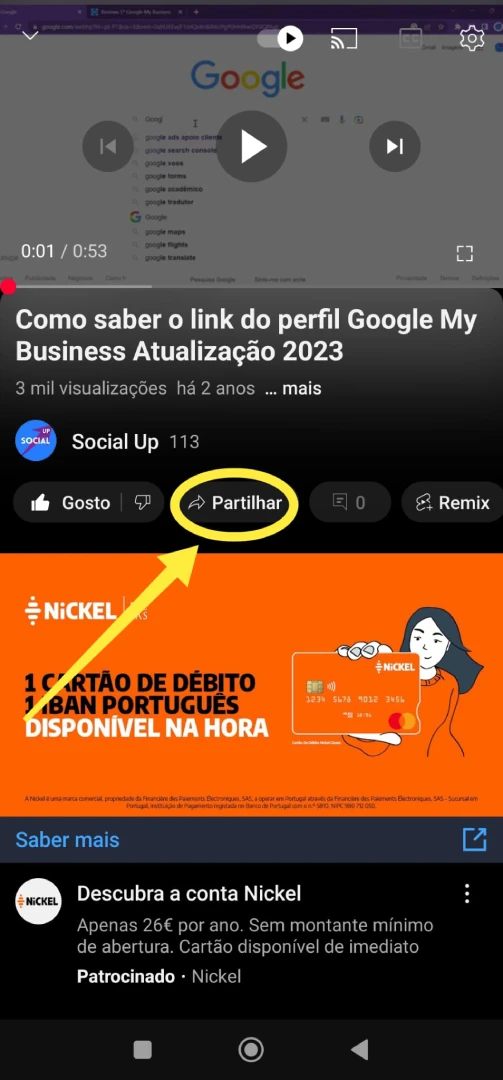 Socialup como saber link youtube 4