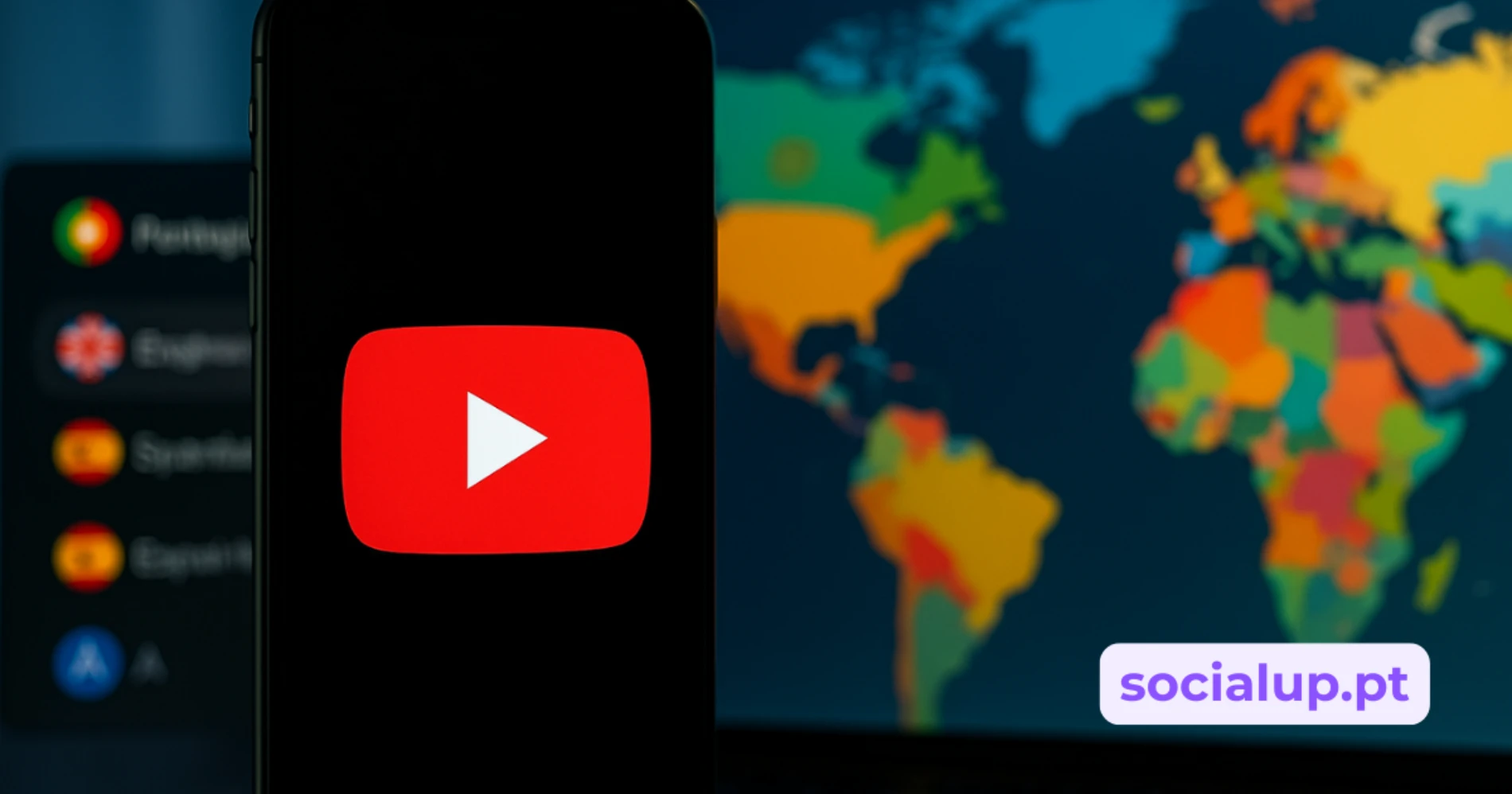 YouTube áudio multilíngue
