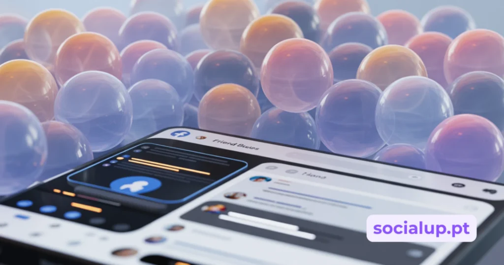 Socialup facebook friend bubbles publicidade chat ia 1